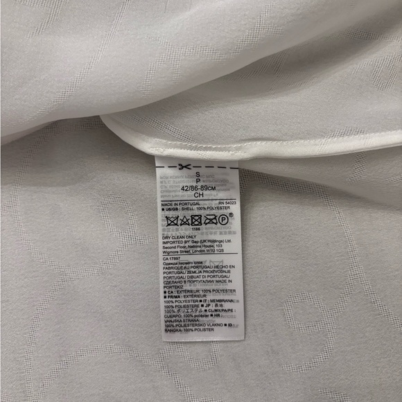 Banana Republic Limited Edition White Floral Sheer Peplum Top Size S - Picture 8 of 10